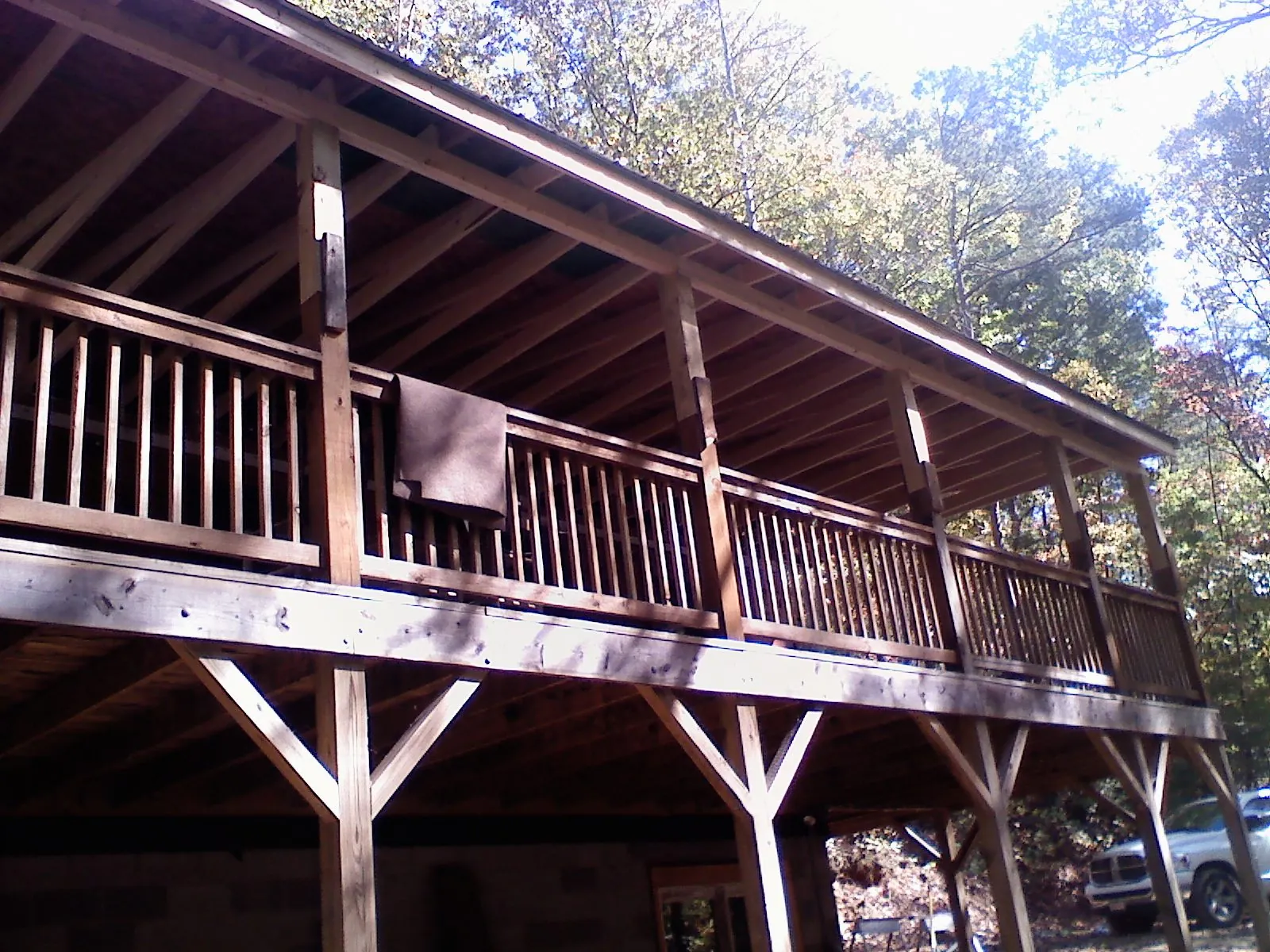 Timber framing under a new elevated porch and deck — Roof Leak Repair in Cudahy by Roofing Brothers